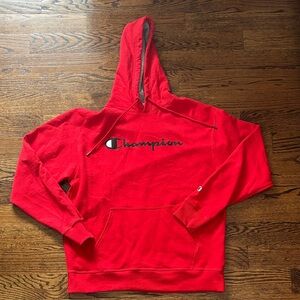Champion Scarlet Hoodie with Logo